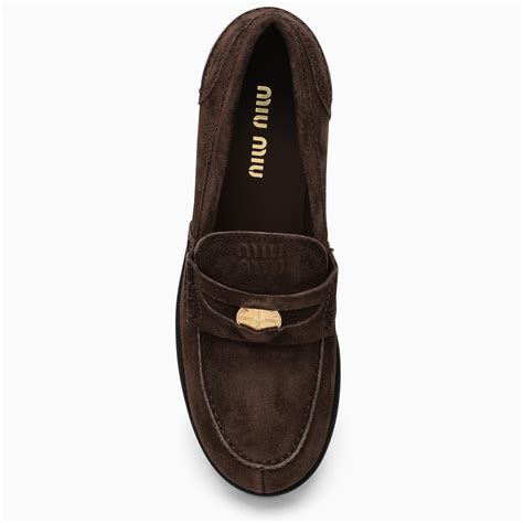 brown miu miu loafers|farfetch miumiu loafers.